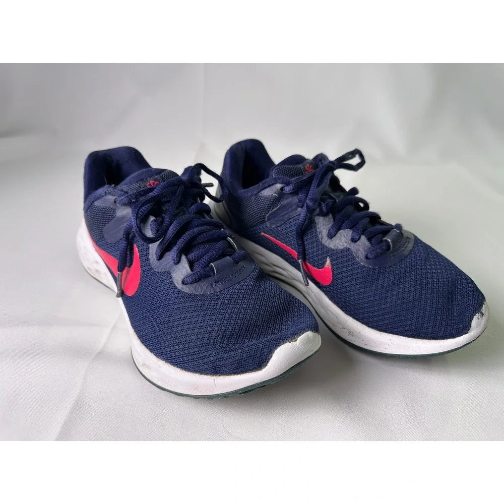 Nike Revolution 6 Running Shoes Women US 8 Blue Pink Athletic Sneaker DC3729-401